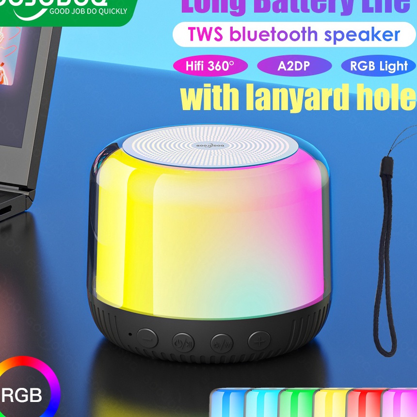 Jual GROSIR GOOJODOQ Speaker Bluetooth Portable Speaker Stereo Mini led ...