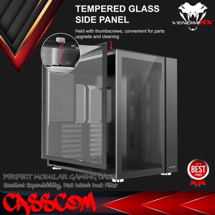 Jual Casing Venomrx Daemon Matx Atx Gaming Case Venom Rx Shopee