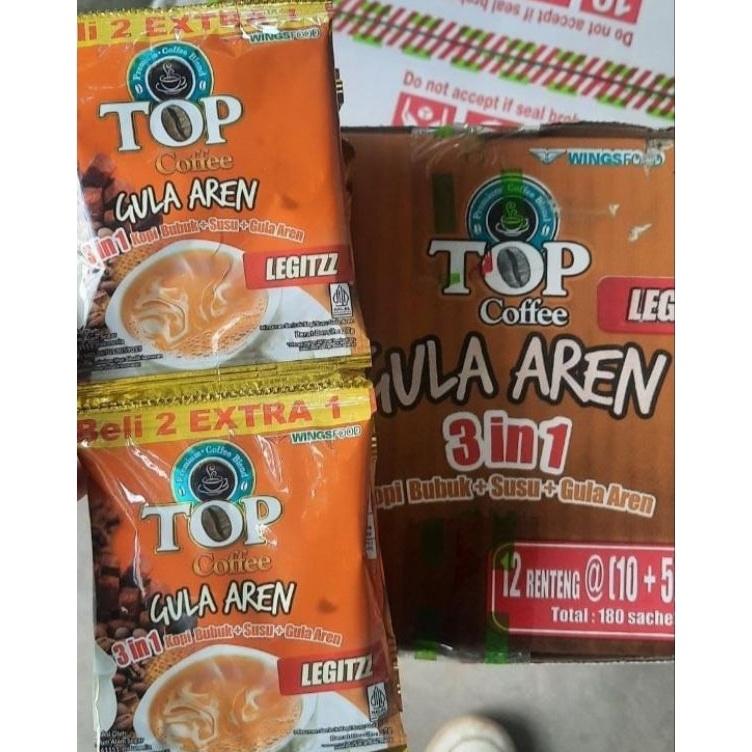 Jual Harga Termurah Top Coffee Gula aren Legitz Varian baru 1renceng