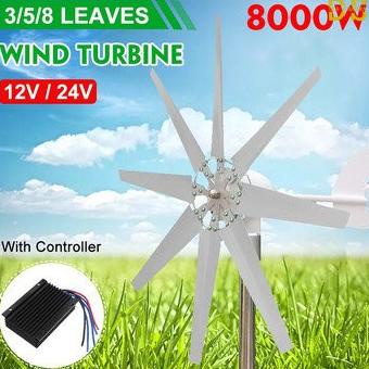 Jual Generator Turbin Angin 8000W Dengan Controller Charge Kincir Angin ...