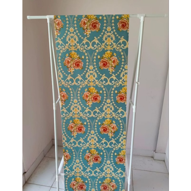 Jual Wallpaper stiker dinding motif Batik Hijau 45cmx 10m motif cy1177