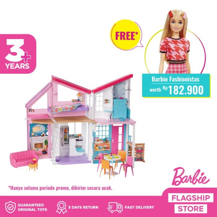 Jual Barbie Malibu House Playset - Mainan Boneka Anak Perempuan ...