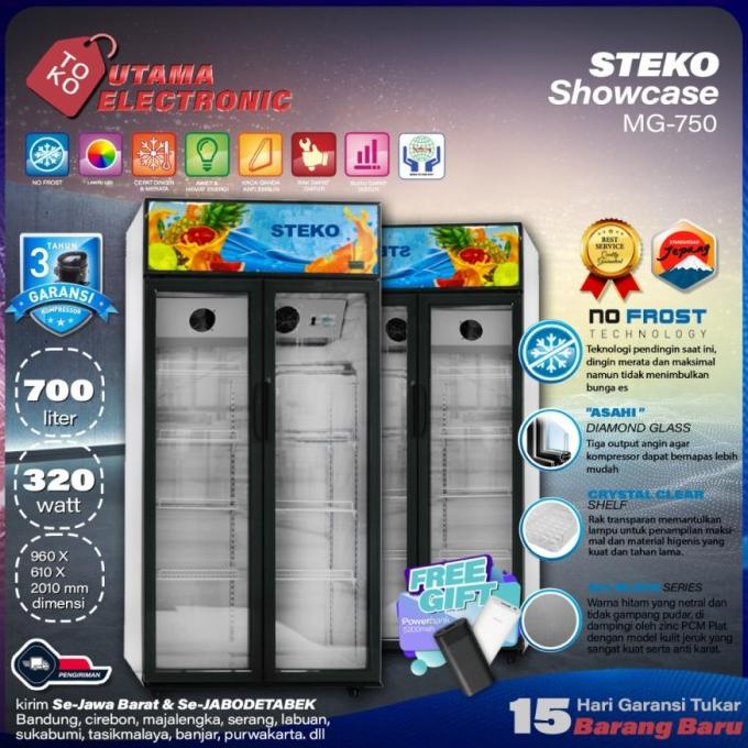 Jual MESIN PENDINGIN SHOWCASE STEKO MG 750 2 PINTU NO FROST Tanpa Bunga ...
