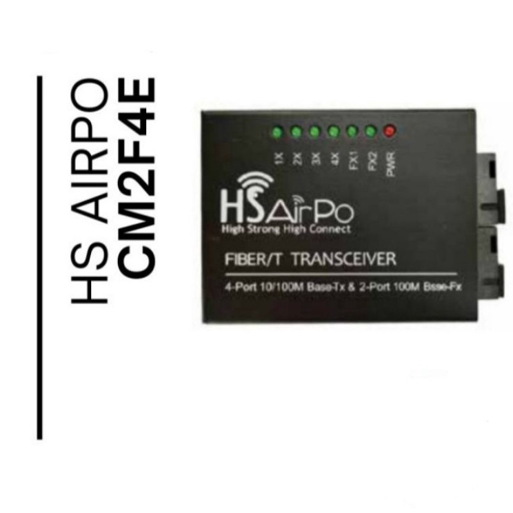 Jual BIG SALE HSAirPo CM2F4E 2 Fo 4 Lan Media Converter Fiber Optik 2Fo