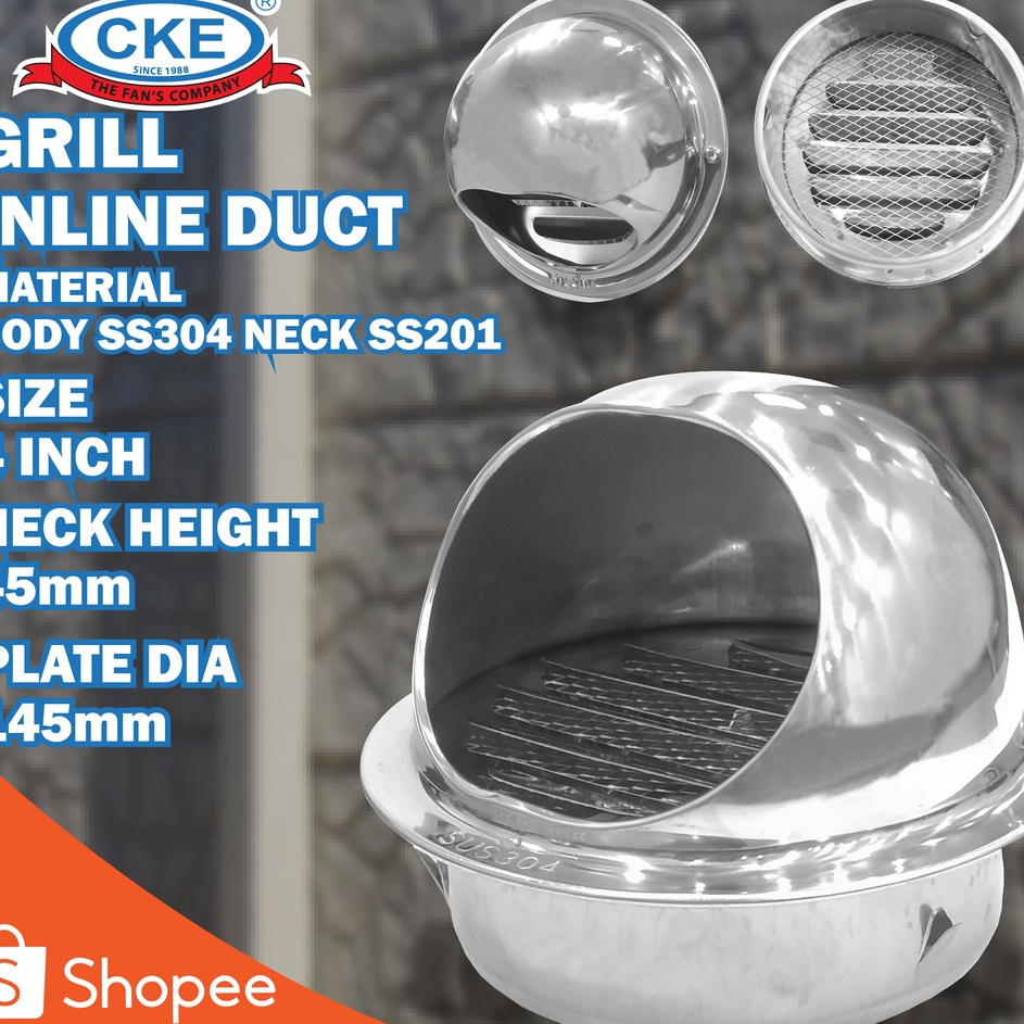 Jual Harga Murah 4" 6" 8" Inch Grill Penutup Inline Duct Booster Fan