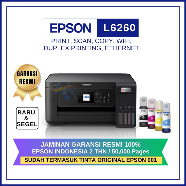 Jual Printer Epson Ecotank L6260 Print Scan Copy Wifi New Ganti L6160 Shopee Indonesia 8182