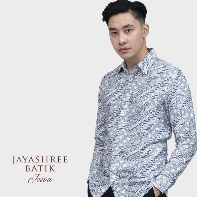 Jual Jayashree Batik Slimfit Jeeva Navy Kemeja Batik Pria LS (DEFECT ...