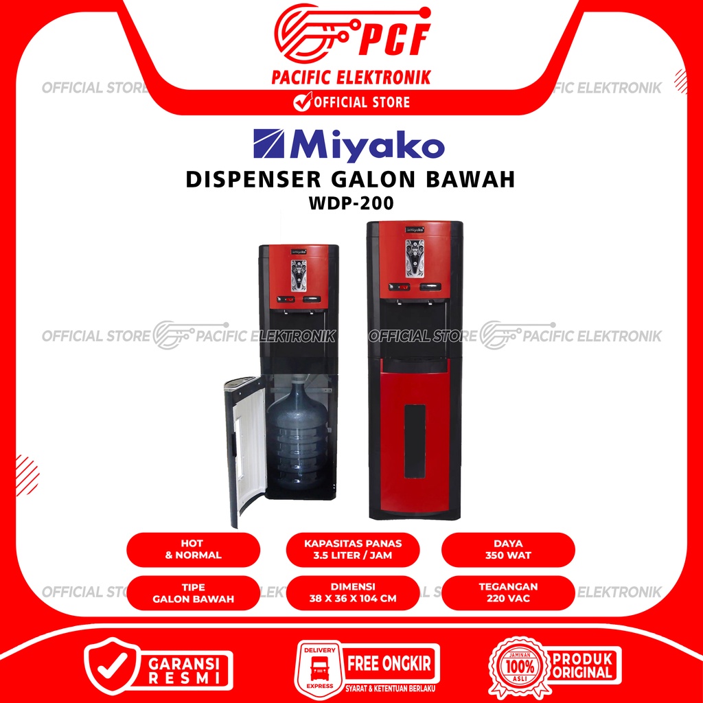 Jual Dispenser Miyako Galon Bawah Hot And Normal Wdp 200 H Shopee Indonesia 2810