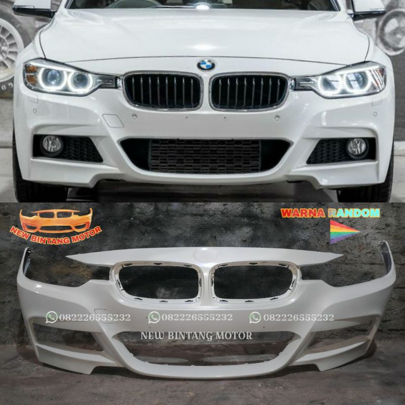 Unpainted Front Bumper Cover For BMW 3 Series F30 M Sport M-Tech With PDC – 2012-2018