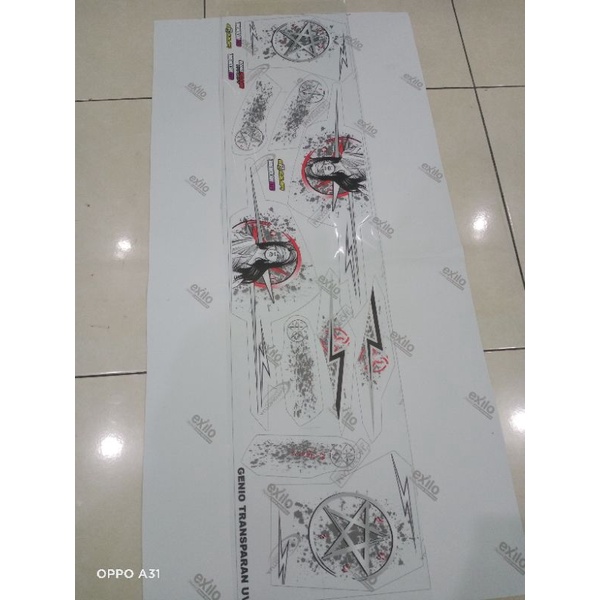 Jual Striping Uv Transparan Motor Genio Motif Lady Satanic Shopee