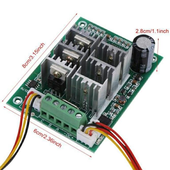 DC5-36V 15A BLDC Regolatore Di Velocit&agrave; Motore Brushless Trifase Sensorless Con Ventola Potenziometro