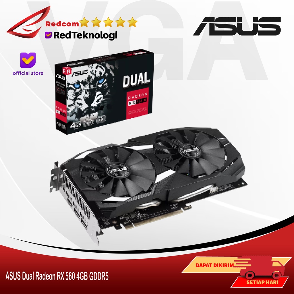 Jual ASUS Dual Radeon RX 560 4GB GDDR5 | Shopee Indonesia