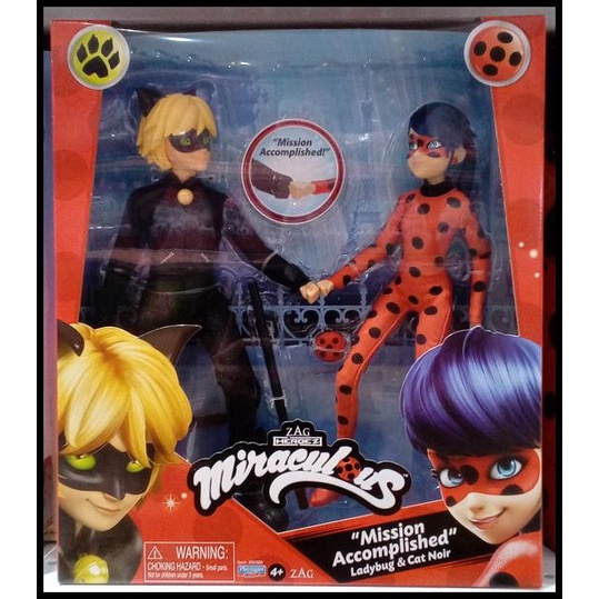 Miraculous Ladybug Mission Accomplished Ladybug & Cat Noir 2-Pack Doll
