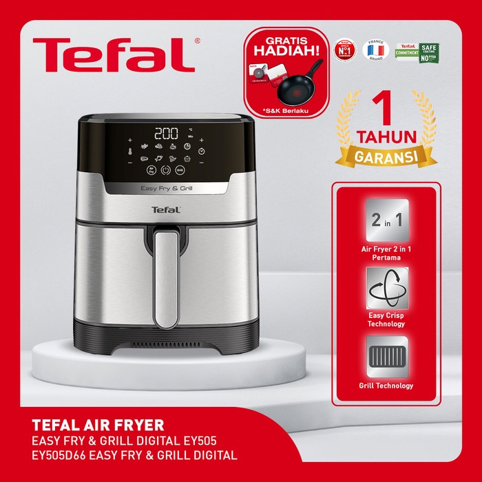 Jual Tefal Easy Fry & Grill Precision EY505 / Air Fryer / Panggangan ...