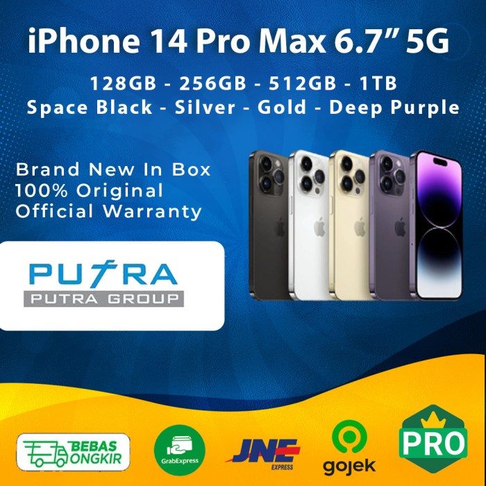 Jual iPhone 14 Pro 128GB 256GB 512GB 1TB Deep Purple Black Gold