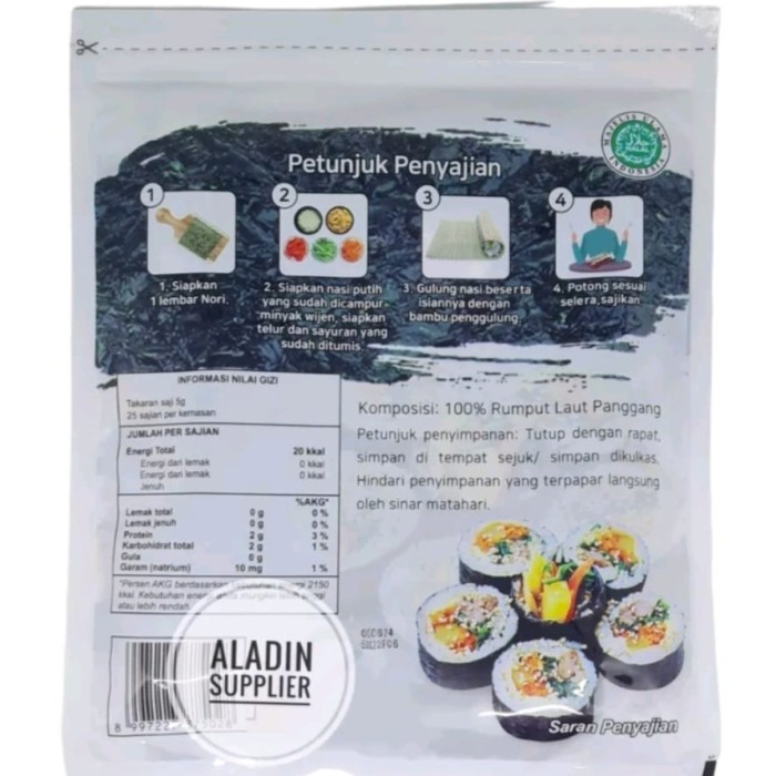 Jual Sushi Nori Halal isi 50 lembar Shopee Indonesia