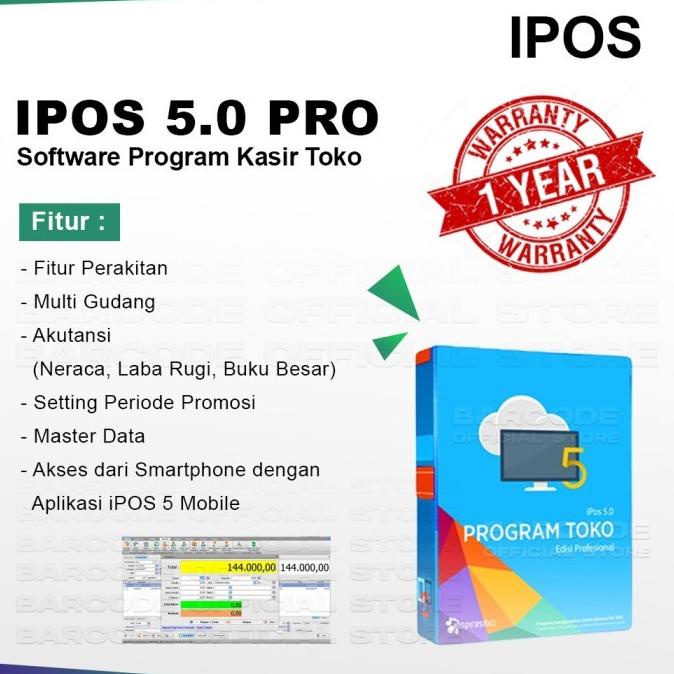 Jual Paket Komputer Kasir + Ipos 5 Pro + Codeshop Cd205bt + Cbt80 