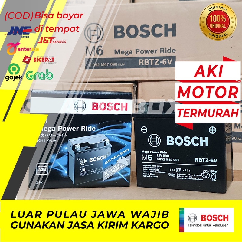 Jual Aki Motor Honda PCX 125 (2012 - Present) Bosch RBTZ-6V | Shopee