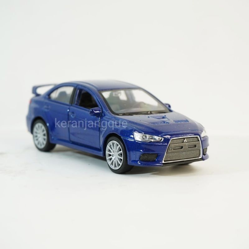 Welly Mitsubishi Lancer Evolution Evo X Saloon Blue from 2009 1/34-1/39