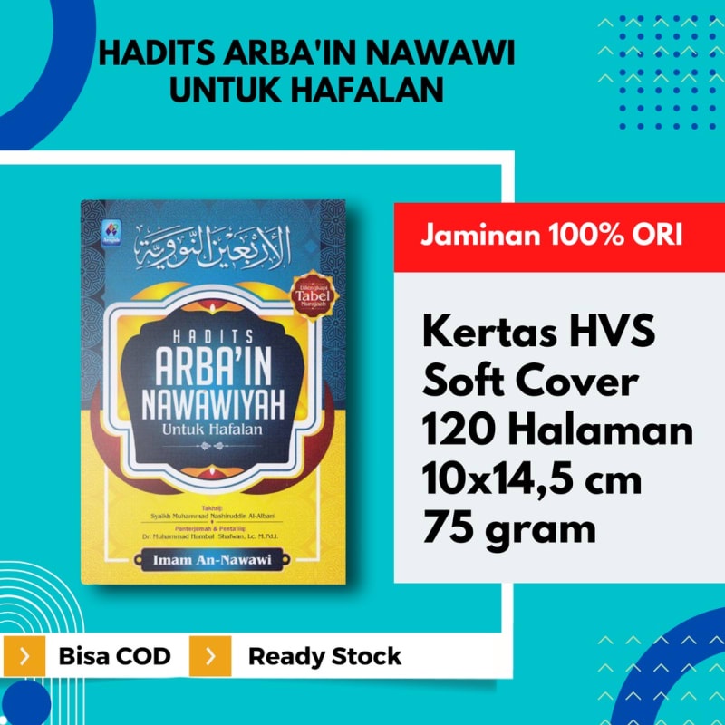 Jual (AND) Hadits Arba'in Nawawiyah Untuk Hafalan Pustaka Arafah ...