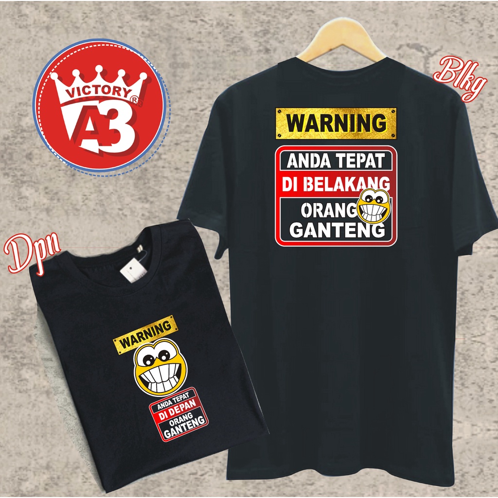 T Zone Big Size Theme Sign Warning Police Line Kaos Pria
