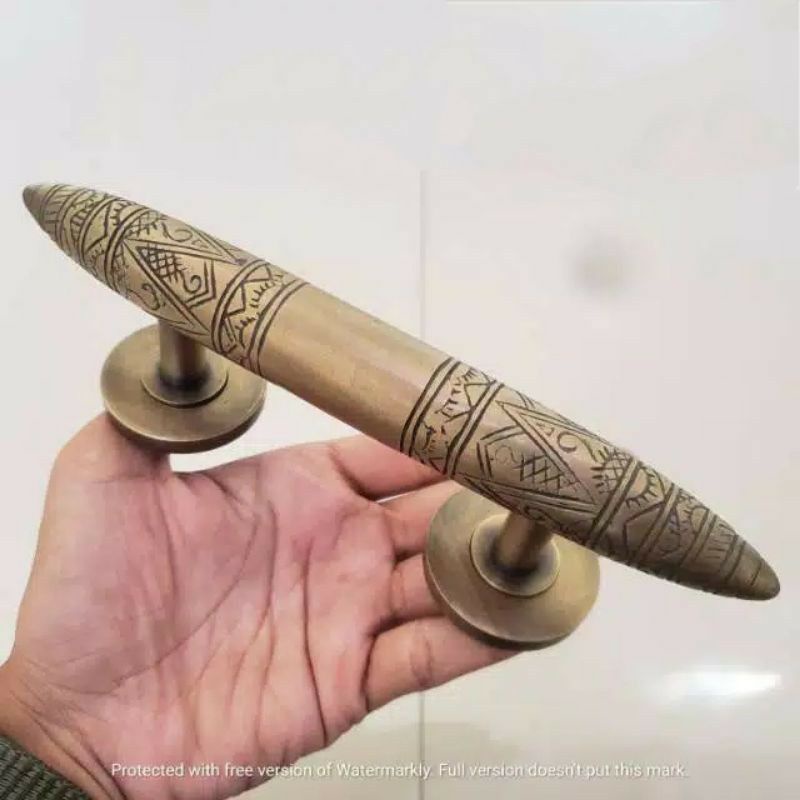 Jual Tarikan Handle Pintu Rumah Jendela Motif Gebyok Torpedo Bali 20 Cm