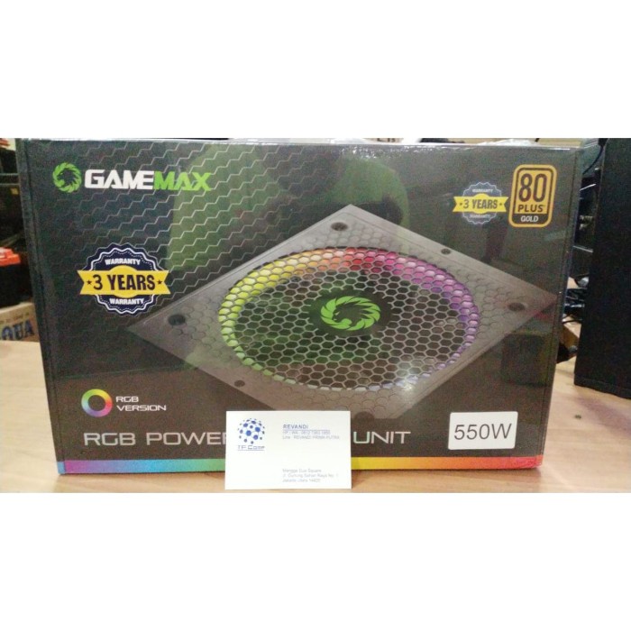 Jual GAMEMAX GM 550 RGB 80+Gold Modular Power Supply | Shopee Indonesia