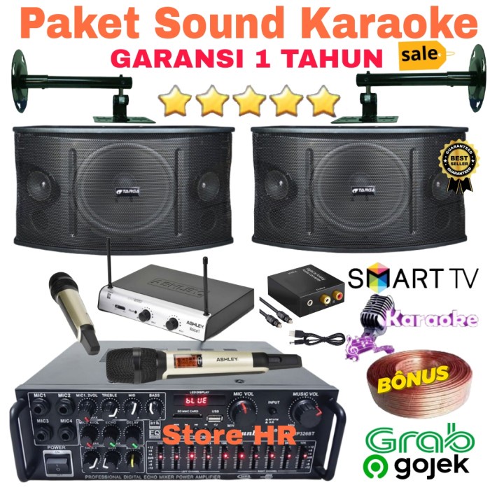 Jual Paket Sound System Karaoke Speaker Targa 8 Inch Original Shopee