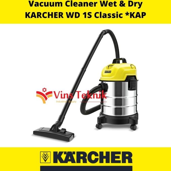 Jual Mesin Vacuum Cleaner WD 1S Classic KARCHER Vacuum Wet and Dry 1300