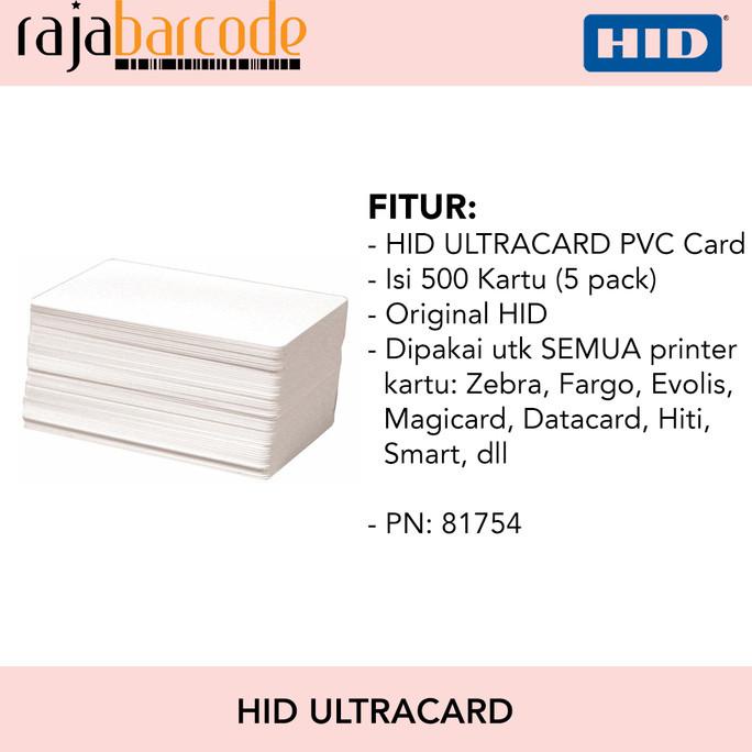 Jual Kartu PVC Blank Id Card Ultracard HID Noco CR80 isi 500 Kartu ...