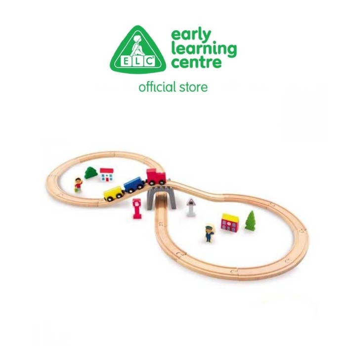 Jual Addo Woodlets 30 Piece Train Set - Mainan Jalur Kereta Api Kayu ...