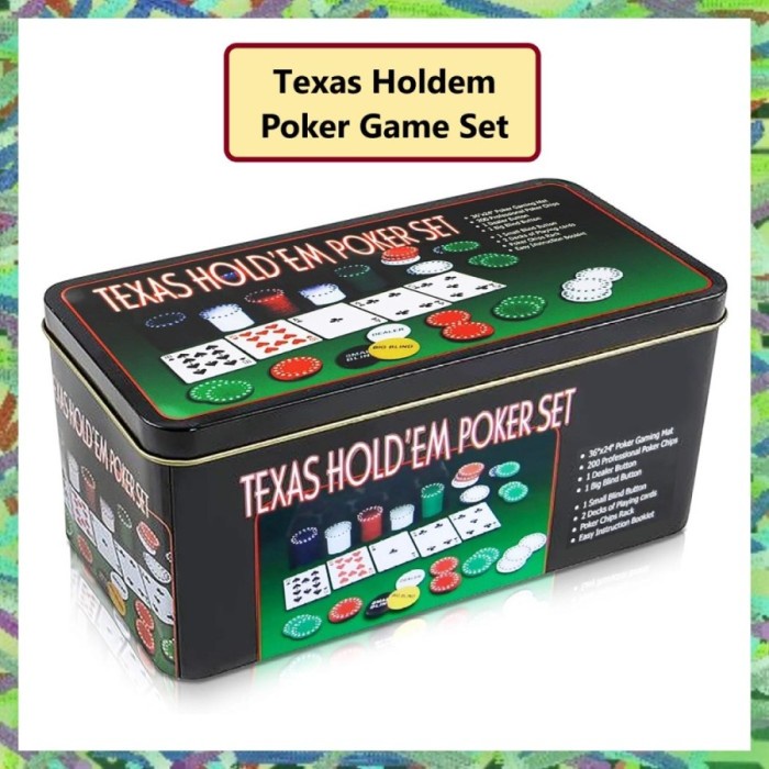 Jual Board Game Texas Hold'Em Poker Chip Full Set Lengkap 051 Ready