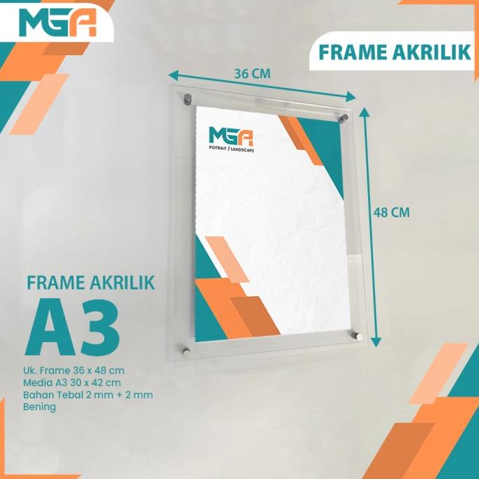 Jual Frame Dinding Akrilik Bingkai Display Poster Akrilik A