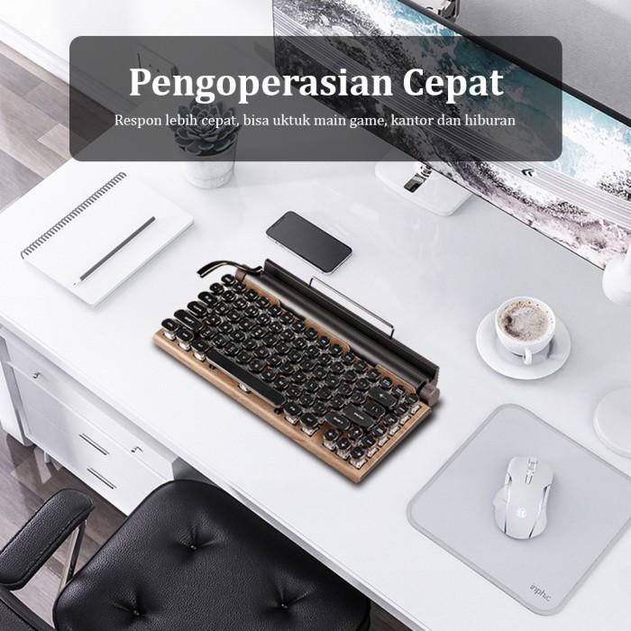 Jual RETRO BLUETOOTH MECHANICAL KEYBOARD VINTAGE TYPEWRITER IPAD
