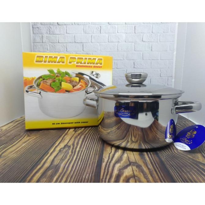 Jual Bima Panci Bima Prima Saucepot Stainless Steel Cm Shopee Indonesia