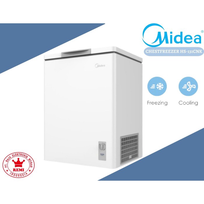 Jual CHEST FREEZER MIDEA HS131CNK LEMARI PEMBEKU 100 LITER ORIGINAL