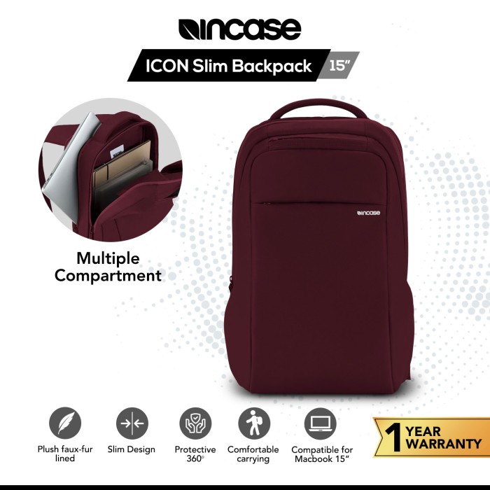 Jual Quality Incase Icon Slim Backpack Laptop / Macbook Up To 15 Inch ...