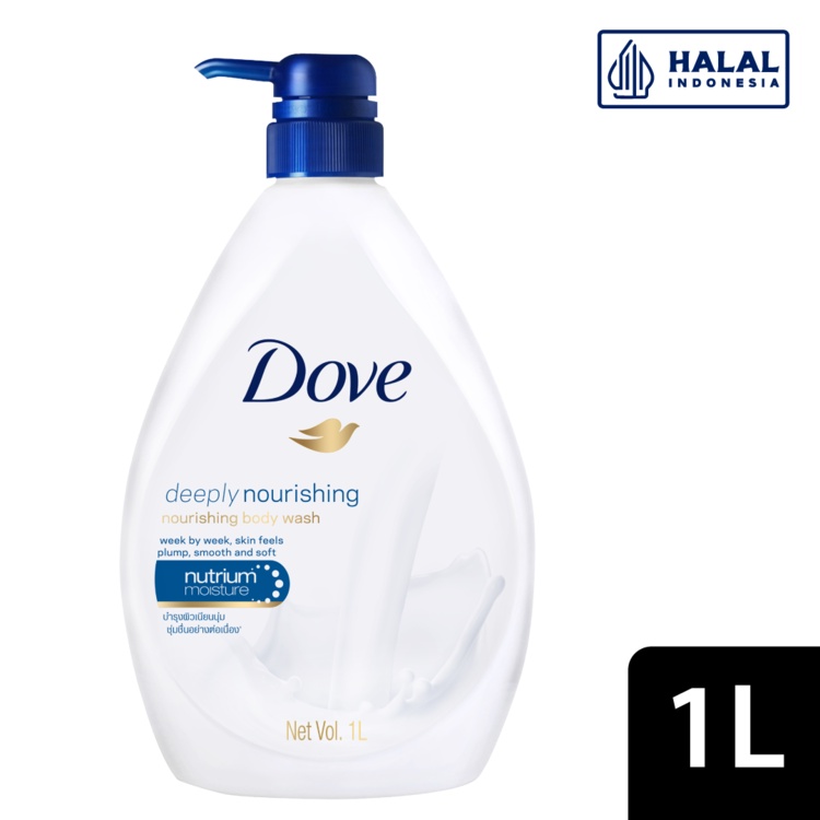 Jual Dove Body Wash Pump Deeply Nourishing Kulit Lembut 1L Shopee