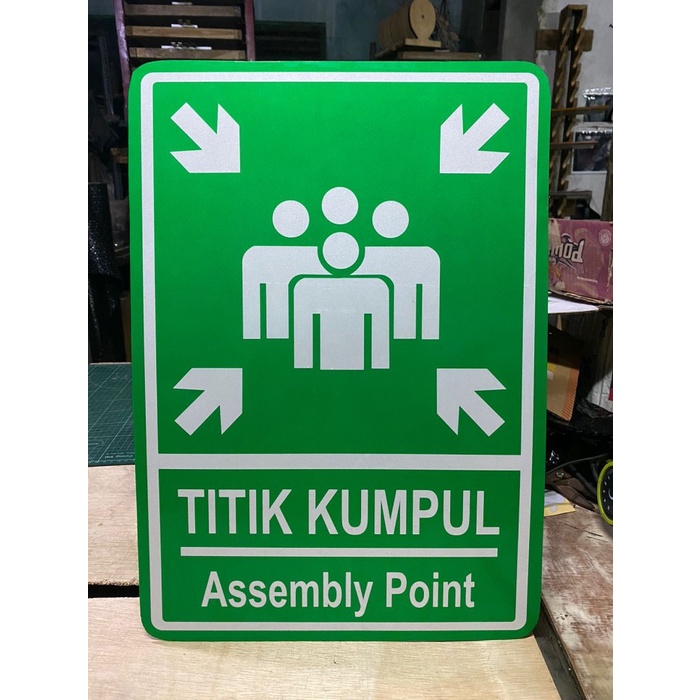 Jual Promo Plat Alumunium Rambu Jalan Titik Kumpul Reflektif | Shopee ...