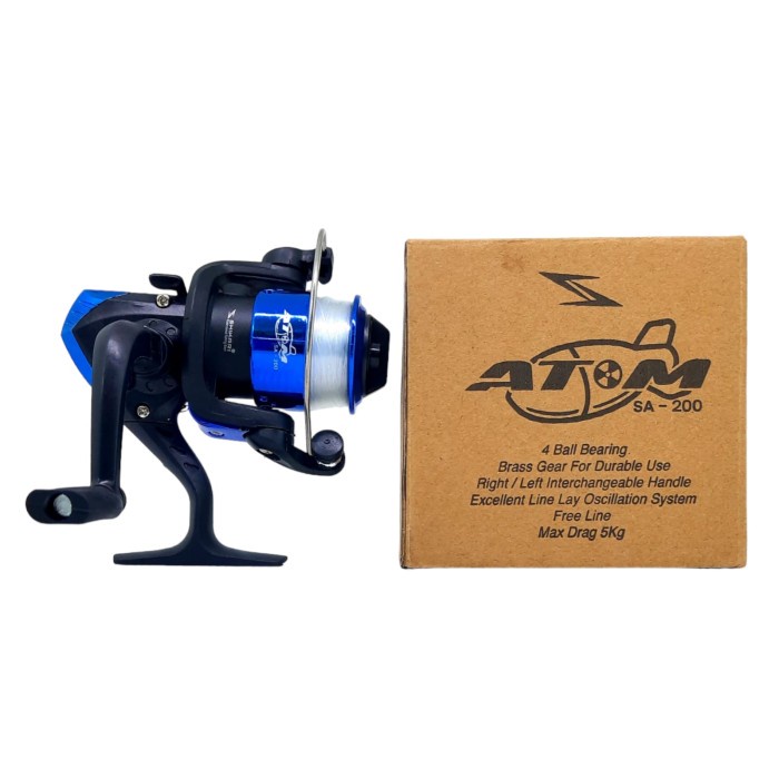 Jual Reel Pancing SHIKARI ATOM 200 Spool Platik FREE SENAR Sangat MURAH ...