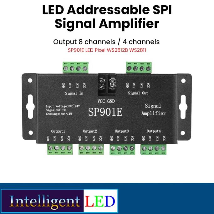 Jual NEW PRODUK LED ADDRESSABLE SPI SIGNAL AMPLIFIER SP901E LED PIXEL ...