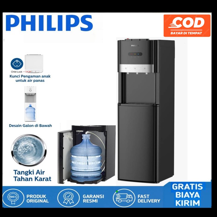 Jual DISPENSER PHILIPS GALON BAWAH ADD 4948 3 KRAN PANAS DINGIN NORMAL ...