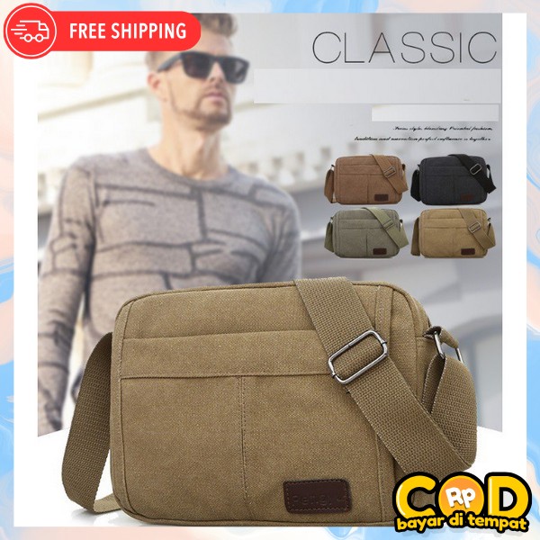 Jual Slingbag Fashion Pria Tas Laki-Laki Selempang Cwok Keren Slin Bag