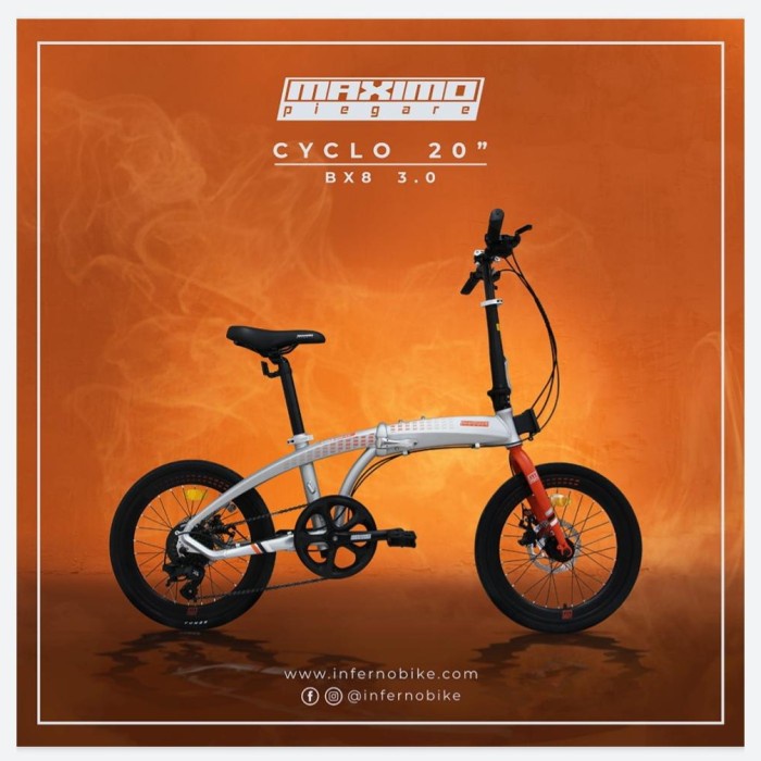 Jual Sepeda Lipat 20 Maximo Piegare Cyclo Bx8 3.0 Disc Brake Best ...