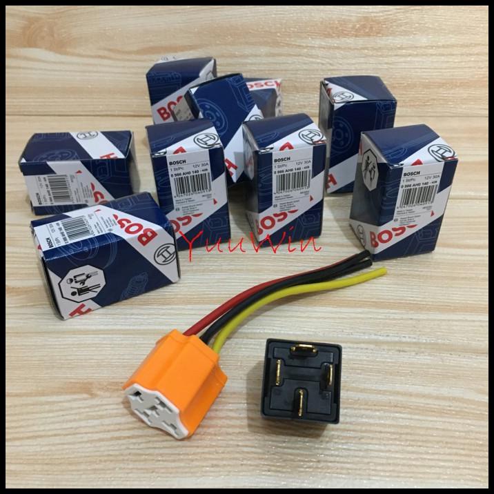 Jual GRATIS ONGKIR PAKET RELAY KLAKSON BOSCH 4K 12V/30A + SOCKET RELAY