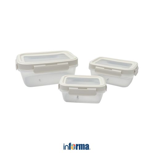 Jual Informa Appetite Set 3 Pcs Ario Wadah Makanan Rectangle Food ...