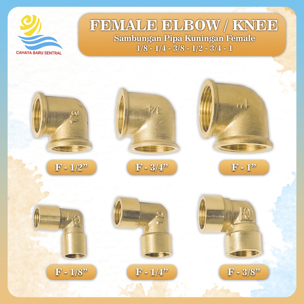 Jual Fitting Knee Kuningan Inch Brass Elbow Keni Siku Drat Dalam Kuningan Anti Karat