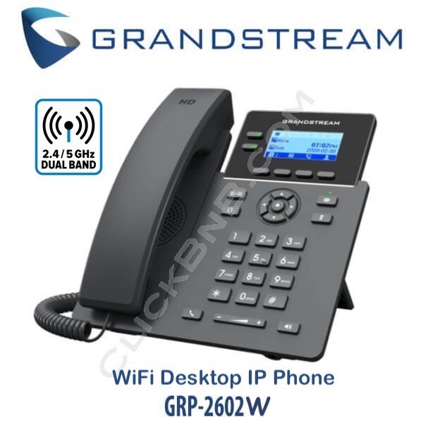 Jual Ready Grandstream GRP2602W 2 Line Essential IP Phone [WiFi IP