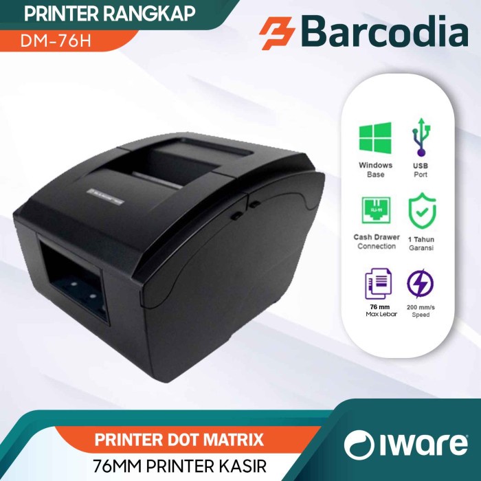 Jual Ready Printer Kasir Dot Matrix Iware Dm 76h Usb Setara Epson Tm U220 76mm Shopee Indonesia 4170