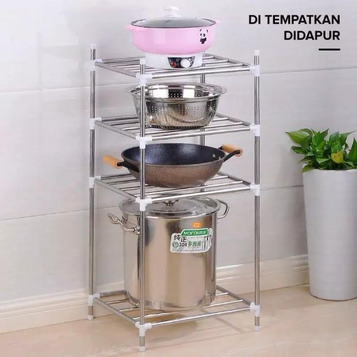 Jual Rak Panci Peralatan Rak Dapur Lima Tingkat Holder Susun 5 ...